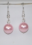 Earrings from beads and pearls